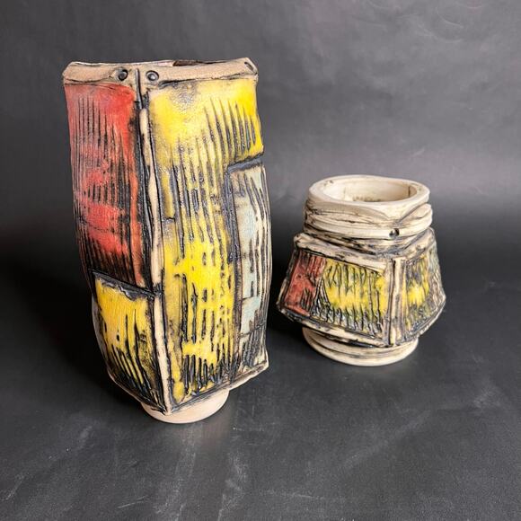 Porcelain, Brutalist Ceramic Art, Signed Studio Pottery, Barry Unitas Barnes - Picture 5 of 15